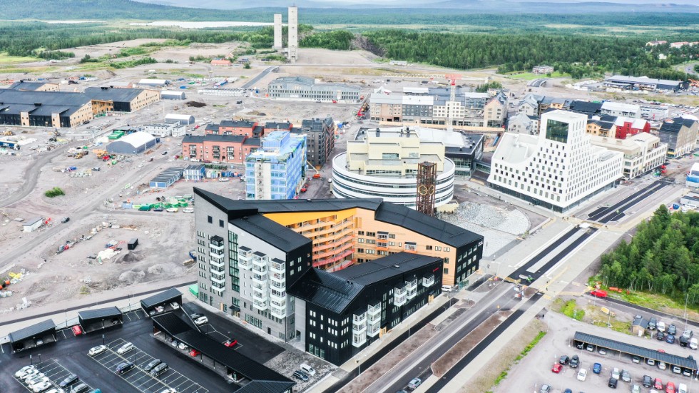 Kiruna har fått ett nytt stadscentrum sedan gruvbrytningen gjort att stora delar av staden måste flyttas. Arkivbild.