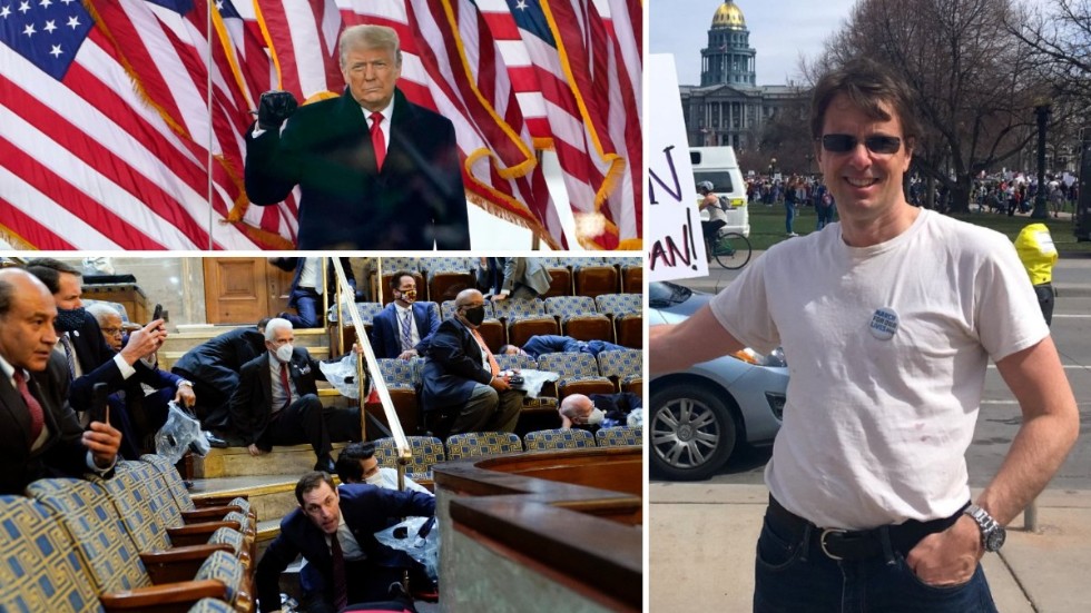 Kisasonen och Demokraten Kristian Sandberg blev chokad när han såg bilderna från stormningen av kongressen i Washington.