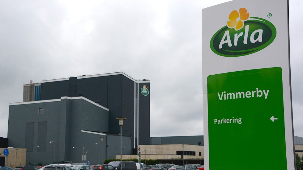 Arlas anläggning i Vimmerby där torrmjölksproduktionen nu ska förses med fossilfri energi.
