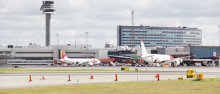 Man slog sönder rutor vid Arlanda