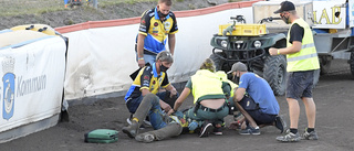 Wahlqvist i otäck krasch – lämnade arenan i ambulans