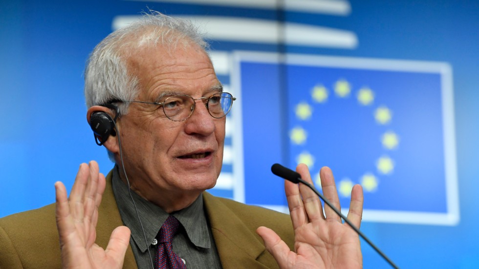 EU:s utrikeschef Josep Borrell skulle ha hållit ett anförande vid den uppskjutna konferensen. Arkivbild.