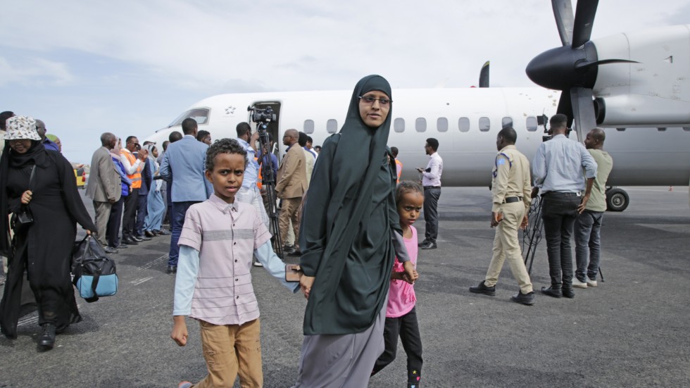 Människor flyr från striderna i Sudan till Somalia. Arkivbild.