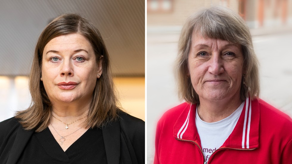 Malin Ragnegård, förbundsordförande Kommunal och 
Catarina Eriksson, avdelningsordförande Kommunal Öst.
