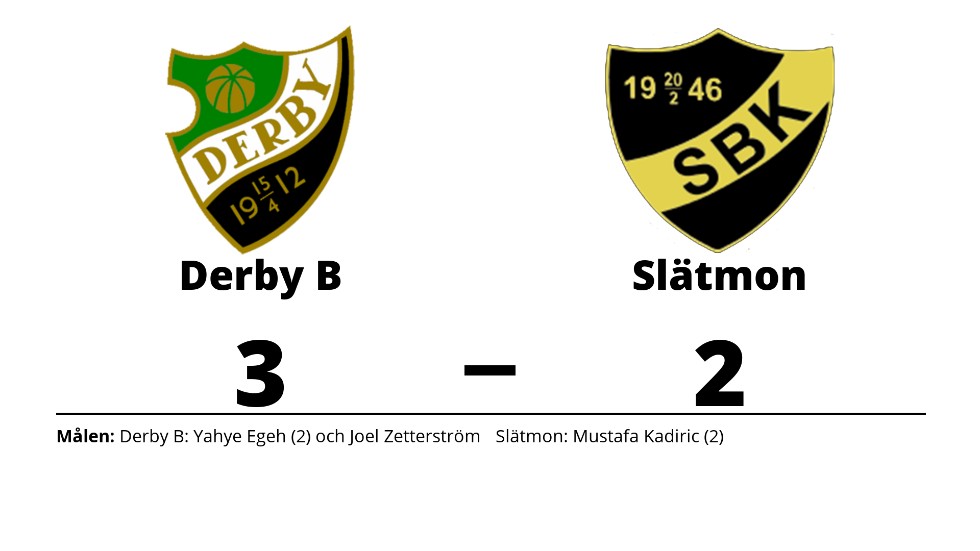 BK Derby B vann mot Slätmons BK