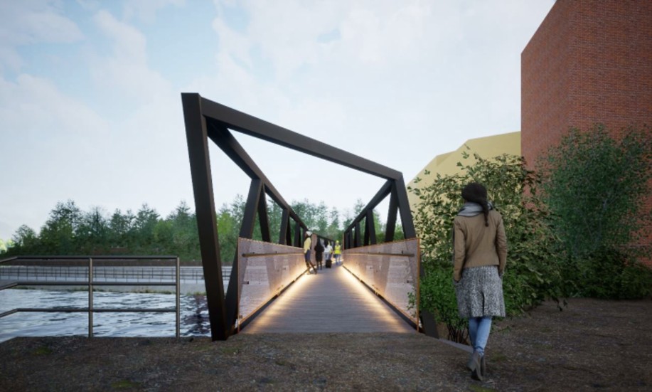 Vi ser fram emot att kunna öppna gångstråket igen och att se resultatet, en modern bro som bevarar den industriella karaktären, skriver Christian Dahlskog,  samhällsbyggnadskontoret.