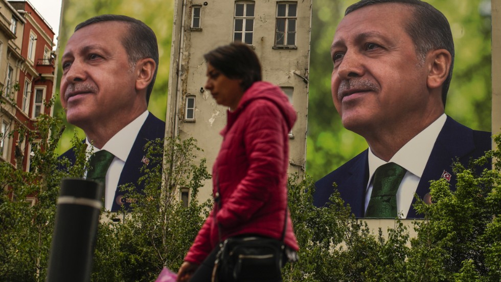 Den sittande presidenten Recep Tayyip Erdogan fick nära 50 procent av rösterna i den första omgången av det turkiska presidentvalet.