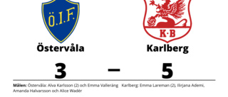 Mål av Alva Karlsson och Emma Valleräng - men förlust för Östervåla