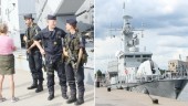 Militärt besök vid Skeppsbrokajen under fredagen