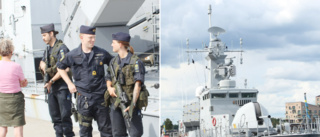 Militärt besök vid Skeppsbrokajen under fredagen