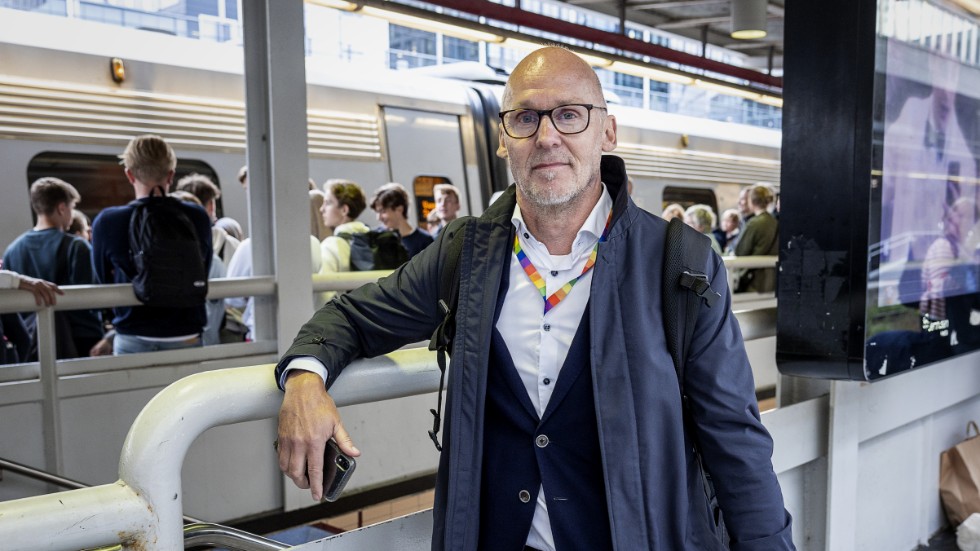 I väntan på ett tåg: Benno Eliasson, som skulle till Växjö.
