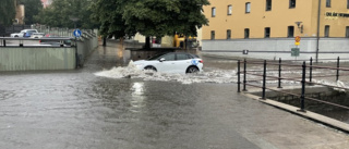 Norrköping dränktes under vatten när regnet öste ner
