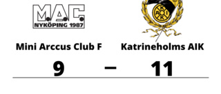 Två poäng för Katrineholms AIK hemma mot Mini Arccus Club F
