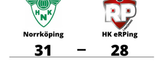 Norrköping segrare hemma mot HK eRPing