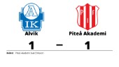 Piteå Akademi fixade en poäng mot Alvik
