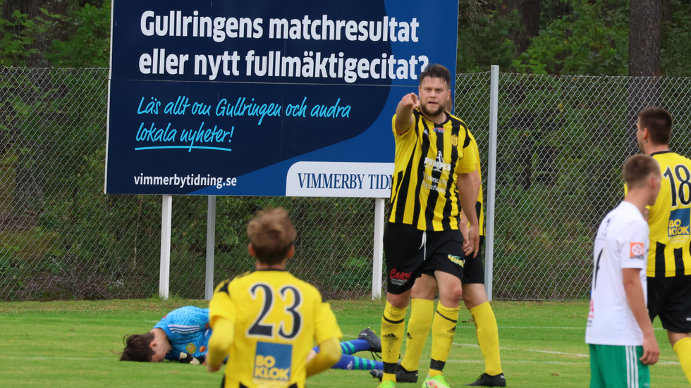 Rasmus Bexell är viktig för Gullringen. Mot Höreda gjorde han sitt tolfte, trettonde och fjortonde mål för säsongen. 