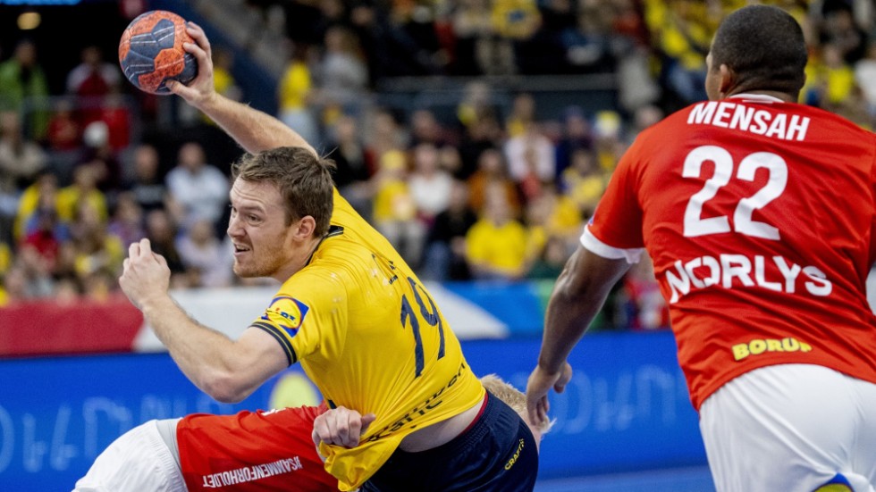 Sverige besegrade Danmark med 34–32 i Scandinavium.