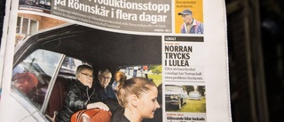 Tidningen Norran har fått tryckas i Luleå