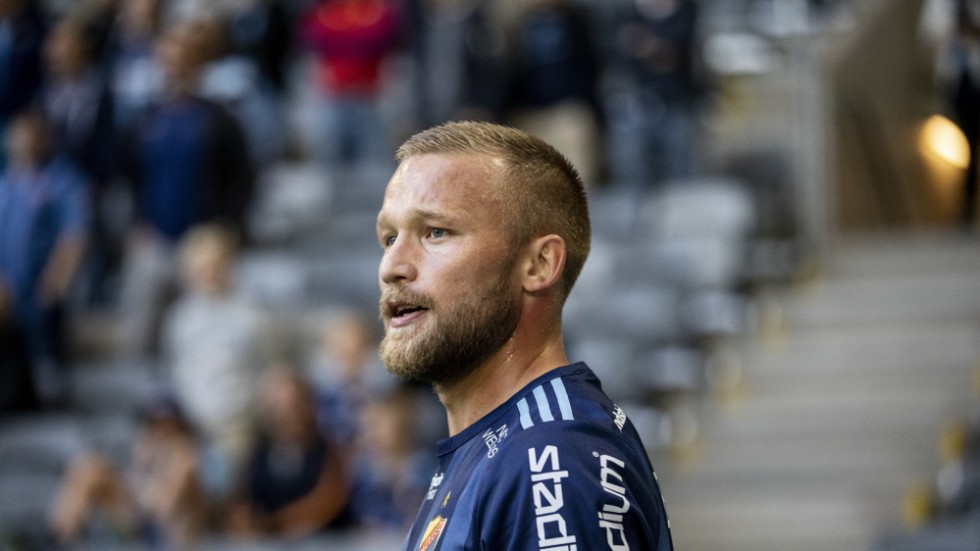 Nicklas Bärkroth, här under tiden i Djurgården, sköt två av målen när Örgryte vände 0–2 till 3–2 borta mot Halmstad. Arkivbild.