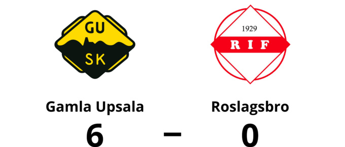 Klar seger för Gamla Upsala - vann med 6-0 mot Roslagsbro