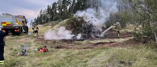 Skogsbrand utanför Eskilstuna – privatpersons insats hyllas