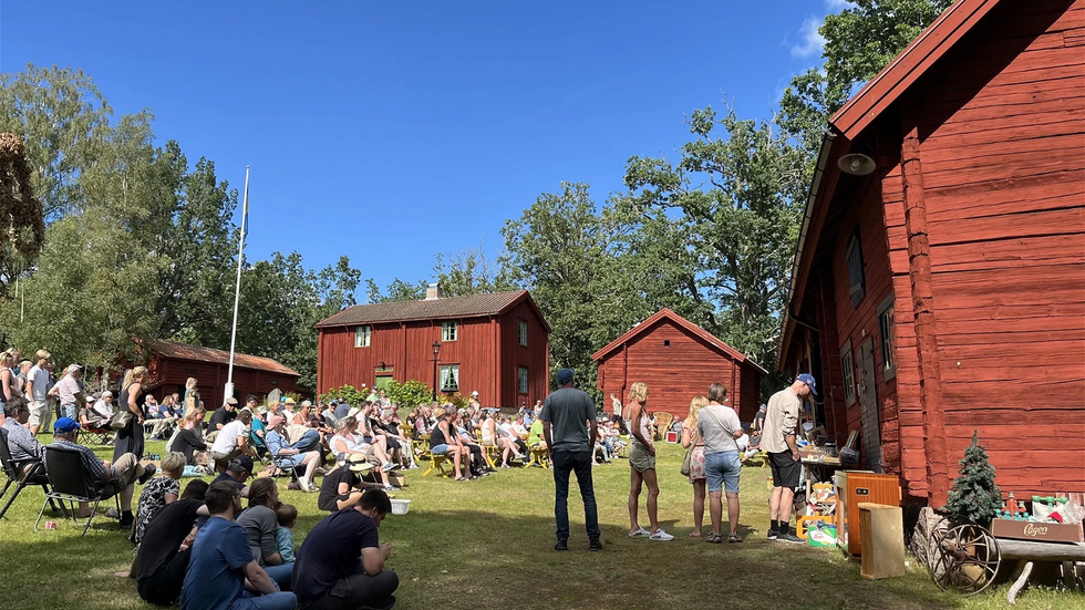 Auktionen i hembygdsparken var troligtvis den aktivitet som lockade flest turister under Lönnebergaveckan.