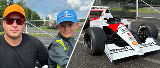 Se vrålåket – här åker Hugo, 8, egenbyggd Formel 1-bil