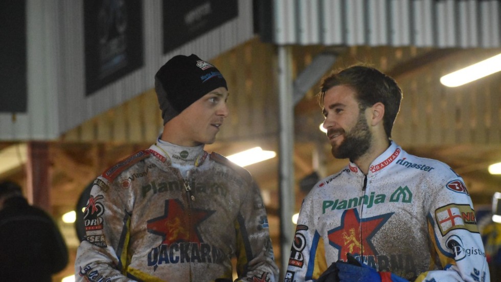 Jacob Thorssell och Rasmus Jensen körde bra för Dackarna i semifinalen mot Västervik.