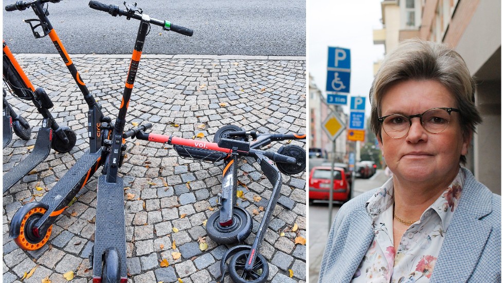 Slängda sparkcyklar förfular stadsbilden, menar Karin Jonsson (C) som hoppas att de nya åtgärderna ska ge bättre resultat.