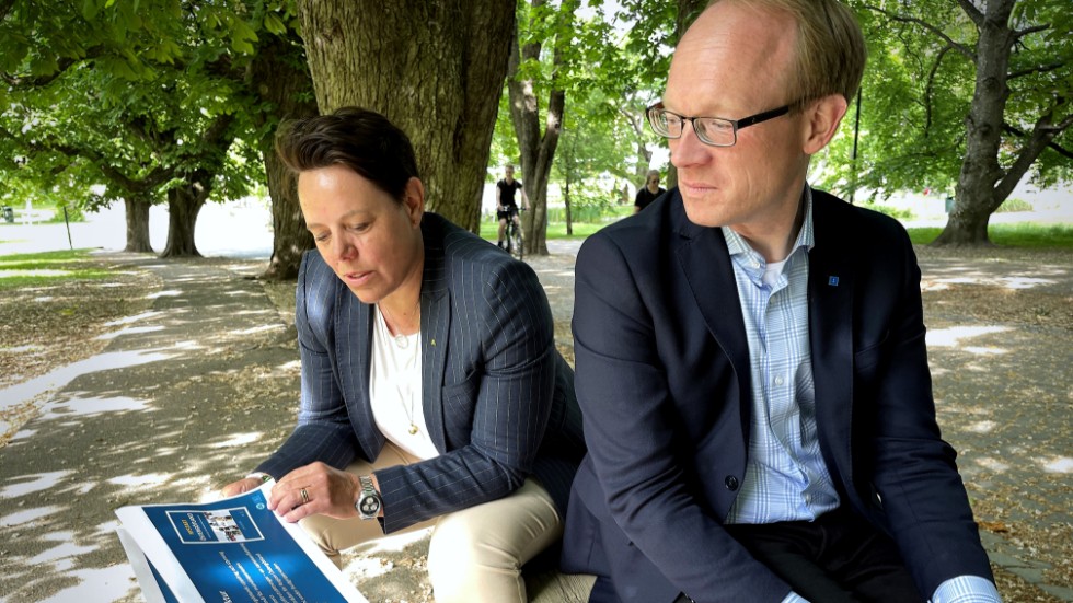 Oppositionsråden Marie Morell (M) och Per Larsson (KD).