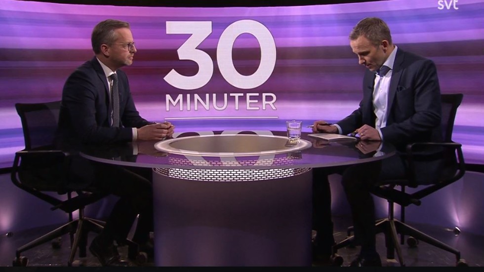 Inrikesminister Mikael Damberg gästade Anders Holmberg i SVT-programmet "30 minuter" på onsdagskvällen. 
