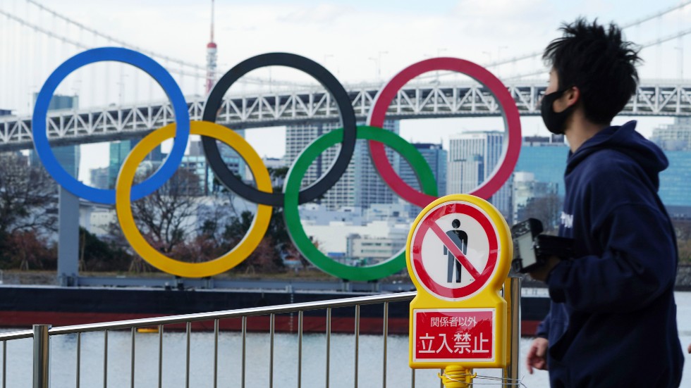 De olympiska ringarna i Tokyo. Arkivbild.