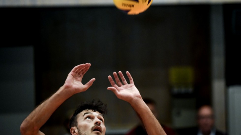 Dardan Lushtaku, en av spelarna i volleybollandslaget som inleder EM-kvalet i helgen. Arkivbild.