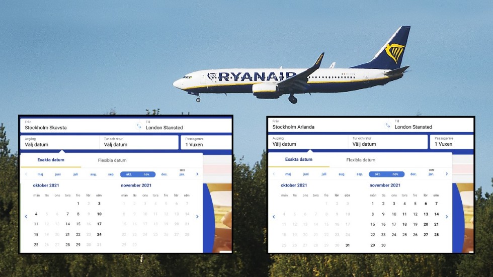 På Ryanairs sajt går det inte längre att boka några resor från Skavsta, från och med november. Då flyttas trafiken till Arlanda.