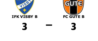 Oavgjort toppmöte mellan IFK Visby B och FC Gute B