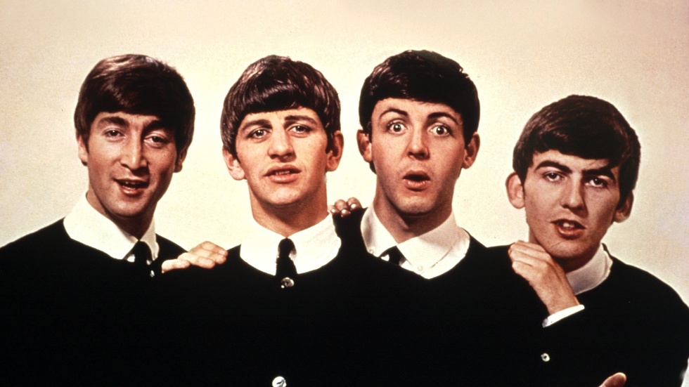 John Lennon, Ringo Starr, Paul McCartney och George Harrison 1963. Arkivbild.