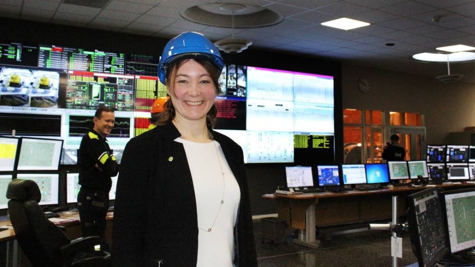Kontrollrummet. Rebecka Hovenberg (MP), ordförande i Tekniska verken ska fasa ut kol och olja.