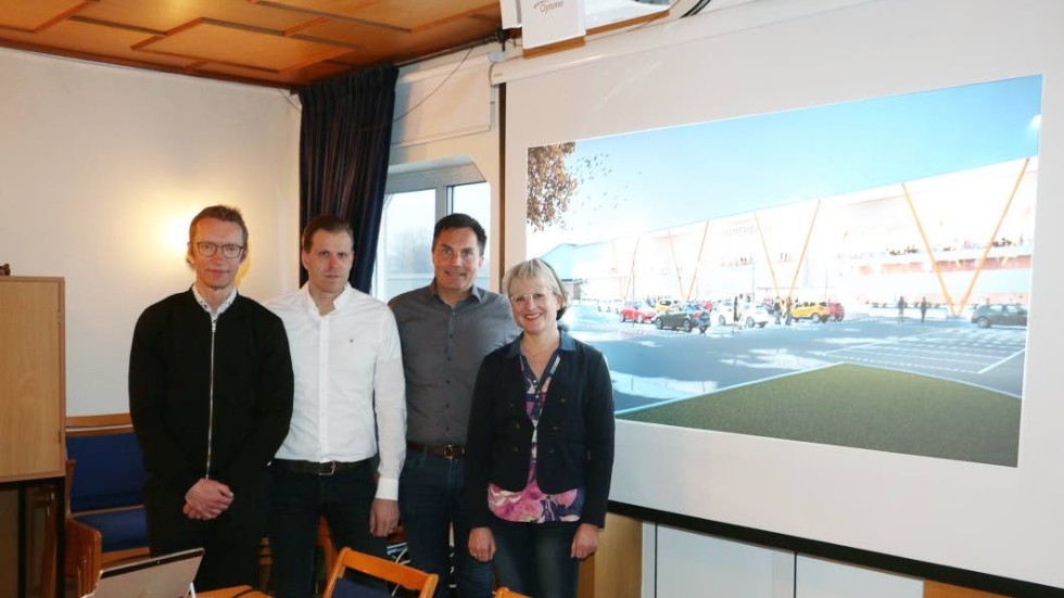 Jan Edvardsson, Anders Kostenius, Marcus Samuelsson och Christina Thorstensson från föreningsalliansen presenterade förstudiens förslag.