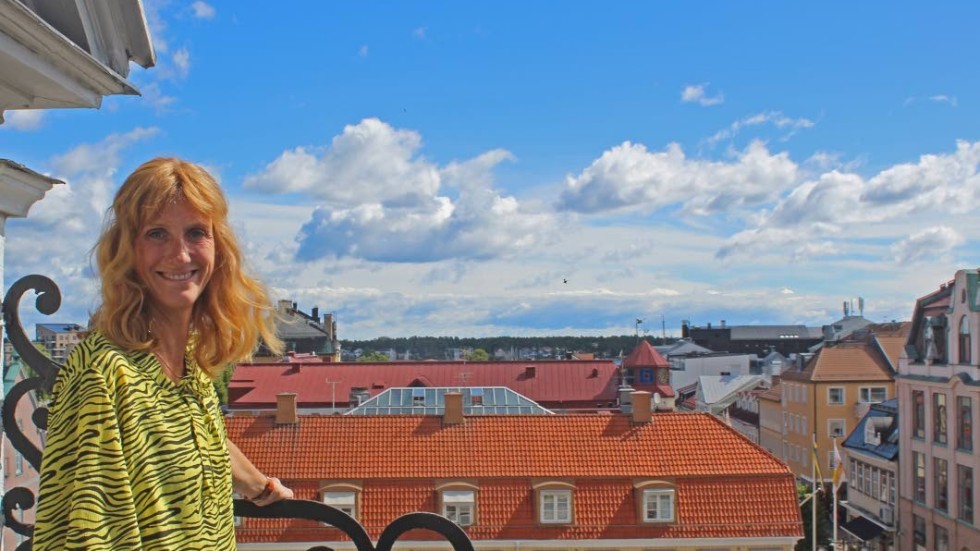 Stadskärnan. Annika Boman ser positivt på hur stadskärnan i Västervik har utvecklats.