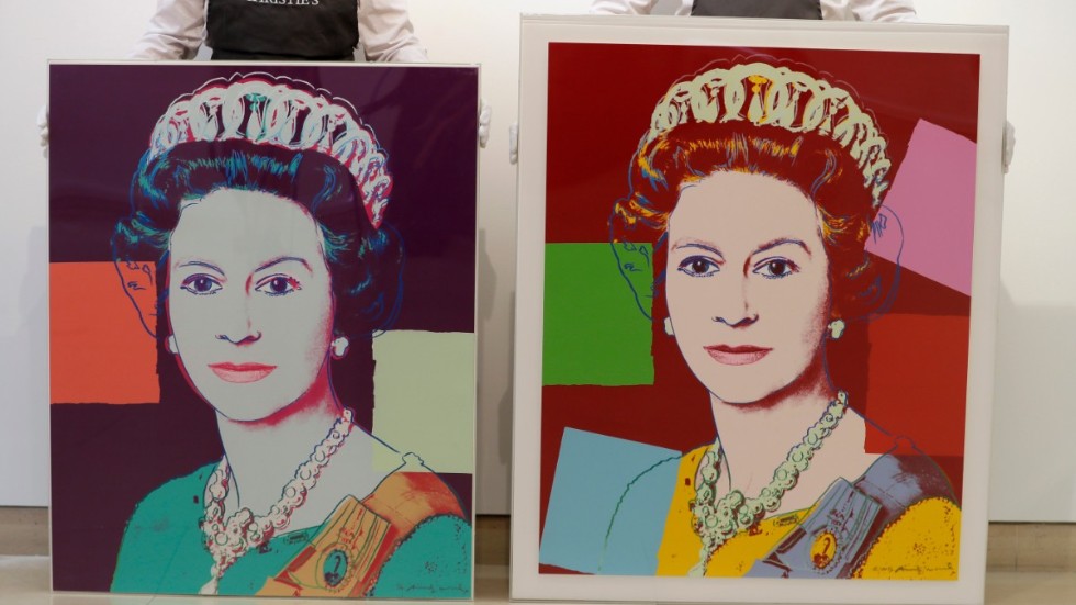 Andy Warhol var en av många som avbildade drottning Elizabeth. Arkivbild.