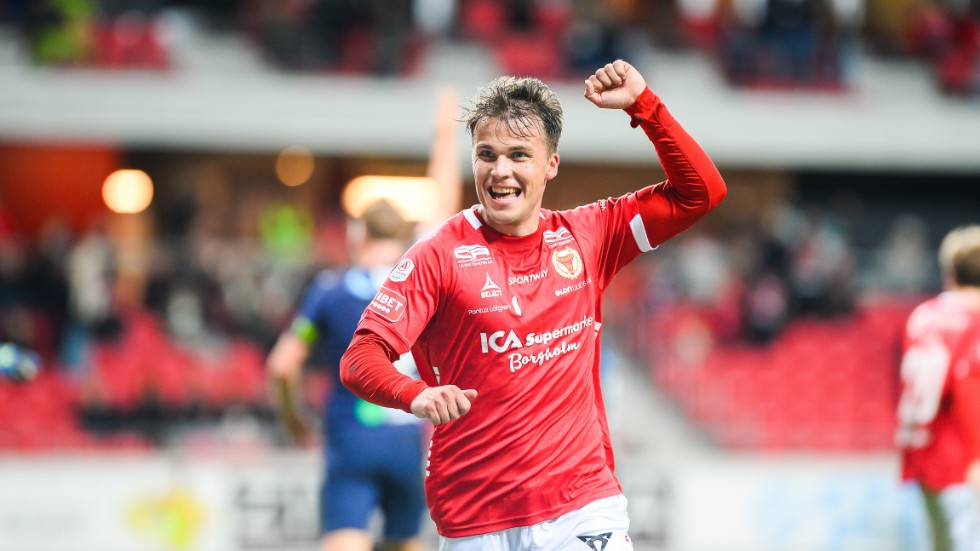 Simon Skrabb gjorda båda målen när Kalmar FF vann med 2–0 hemma mot Helsingborgs IF.