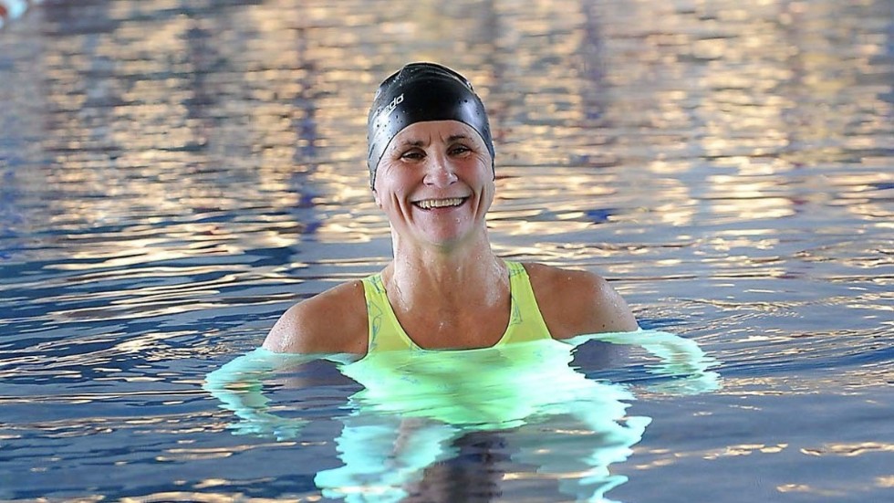Eila Nilsson, här i vattnet 2009, en stjärna som nu gått bort. 