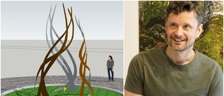 Vadstenakonstnärens nya verk – rondellkonst med hästkrafter: "Kommer att bli ca 5-6 meter högt"