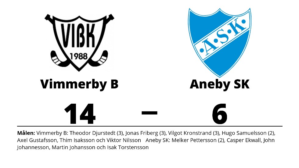 Vimmerby IBK B vann mot Aneby SK