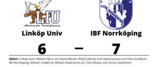 Linköp Univ föll mot IBF Norrköping på hemmaplan