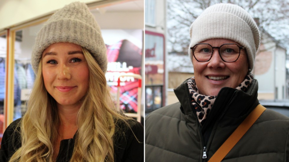 Hemvändare gör att befolkningsmängden i Vimmerby och Hultsfred ökar under julhelgen. Här är Lisa Lönnehed och Sofia Borsjö.