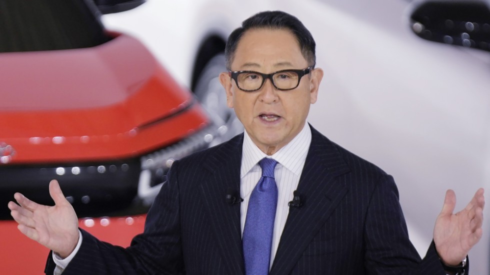 Akio Toyoda lämnar sin post som vd för Toyota. Arkivbild.