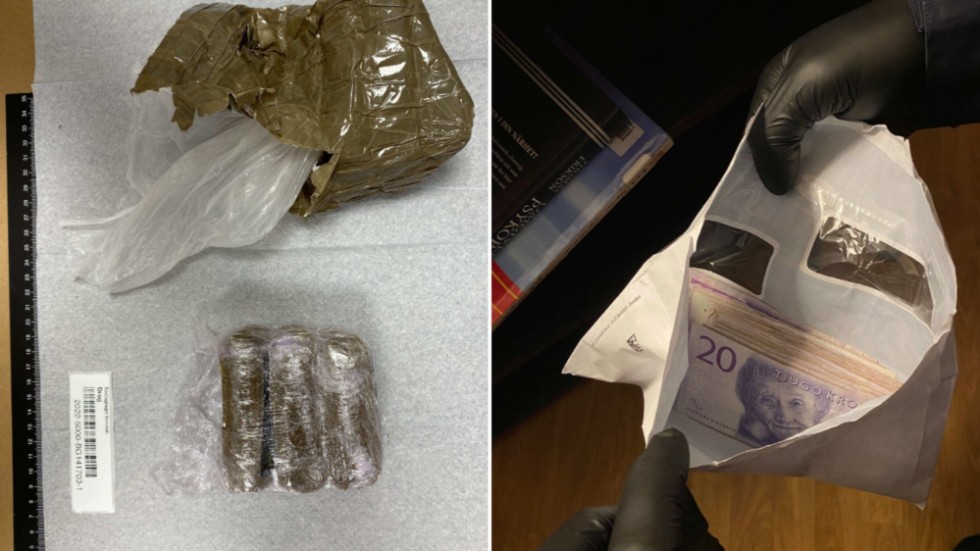 Polisen beslag tog sammanlagt närmare 1,7 kilo cannabis på två adresser i centrala Vimmerby. I bostäderna hittades även kokain och amfetamin till ett totalt värde på nära 300 000 kronor.