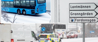 TV+TEXT: Snorhalt i backen – bussar tvingades backa nerför Färjeleden