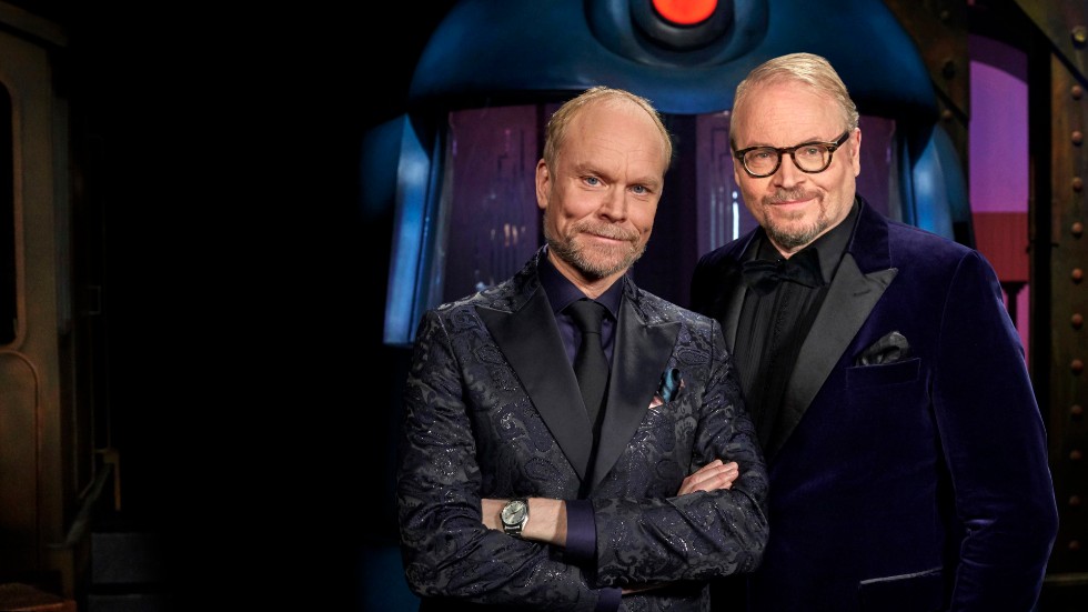 Kristian Luuk och Fredrik Lindström gör sin trettonde säsong i "På spåret". Pressbild.